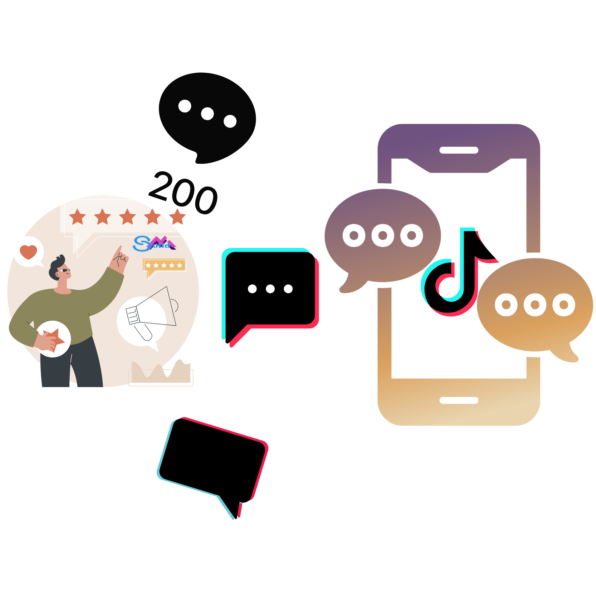 Mua bình luận TikTok số lượng lớn chất lượng, uy tín tại SolidSMM